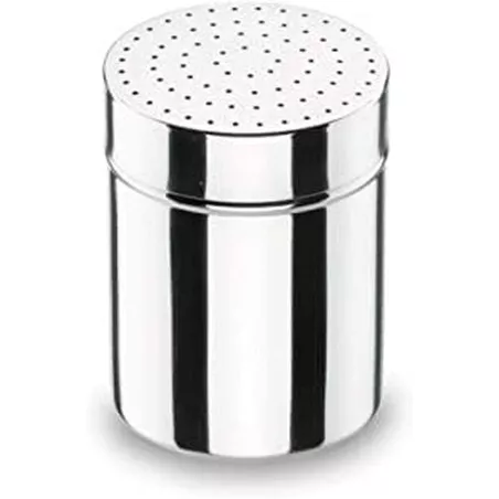 Especiero acero inox agujeros pequeños 300g Lacor 62906 con acabado pulido y diseño práctico para una fácil dosificación.