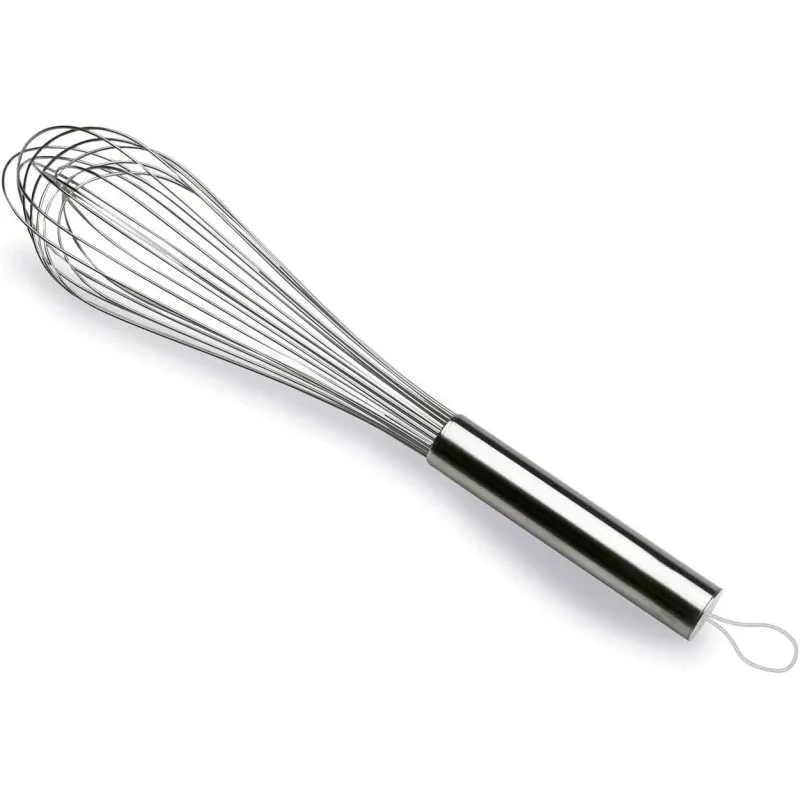 Batidor manual Super 12 Lacor 61626 25 cm de acero inoxidable con 12 varillas para mezclar y batir cómodamente