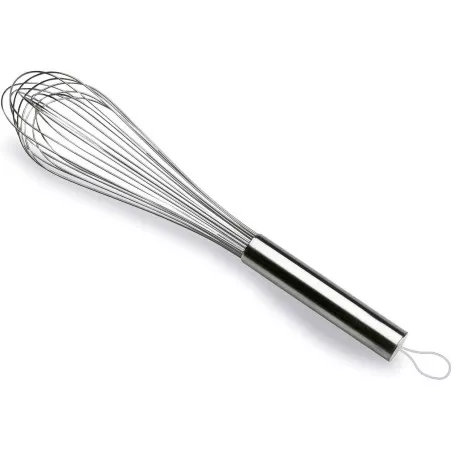 Batidor manual Super 12 Lacor 61626 25 cm de acero inoxidable con 12 varillas para mezclar y batir cómodamente