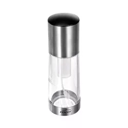 PULVERIZADOR ACEITE 100 ML. 61908 LACOR de diseño elegante en acero inoxidable y plástico transparente con acabado brillante.