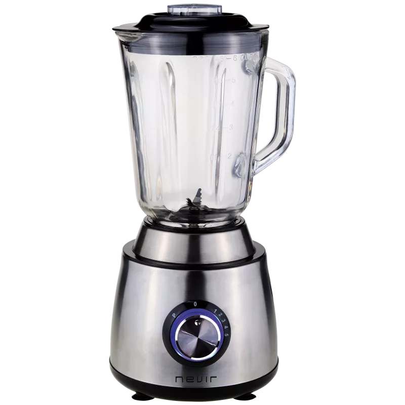 Batidora de vaso Nevir NVR-8415BVM – 600 W, jarra cristal 1,5 L, 5 velocidades