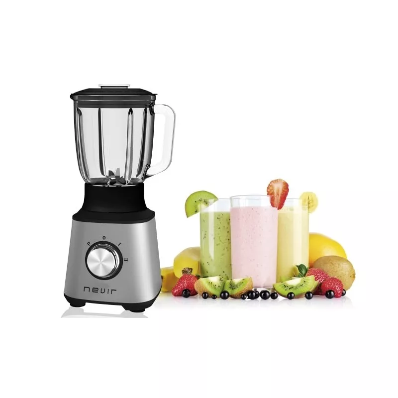 Batidora de vaso Nevir NVR-8415BVM – 600 W, jarra cristal 1,5 L, 5 velocidades