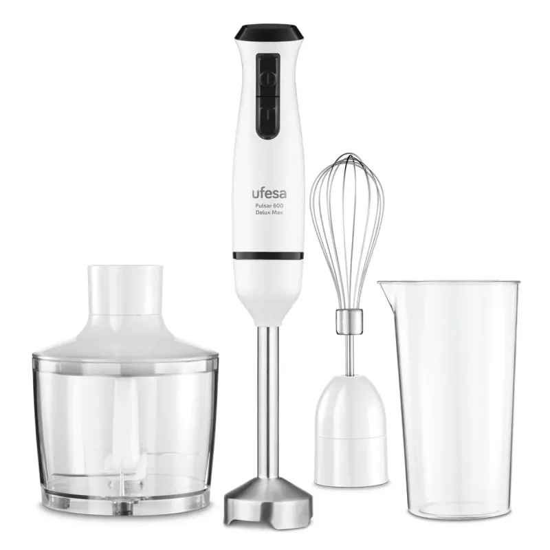 Batidora de mano Ufesa Pulsar 600 Delux Max – 600 W, vaso 0,6 L, función turbo