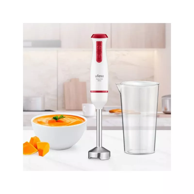 Batidora de mano Ufesa Pulsar 600 Delux Max – 600 W, vaso 0,6 L, función turbo
