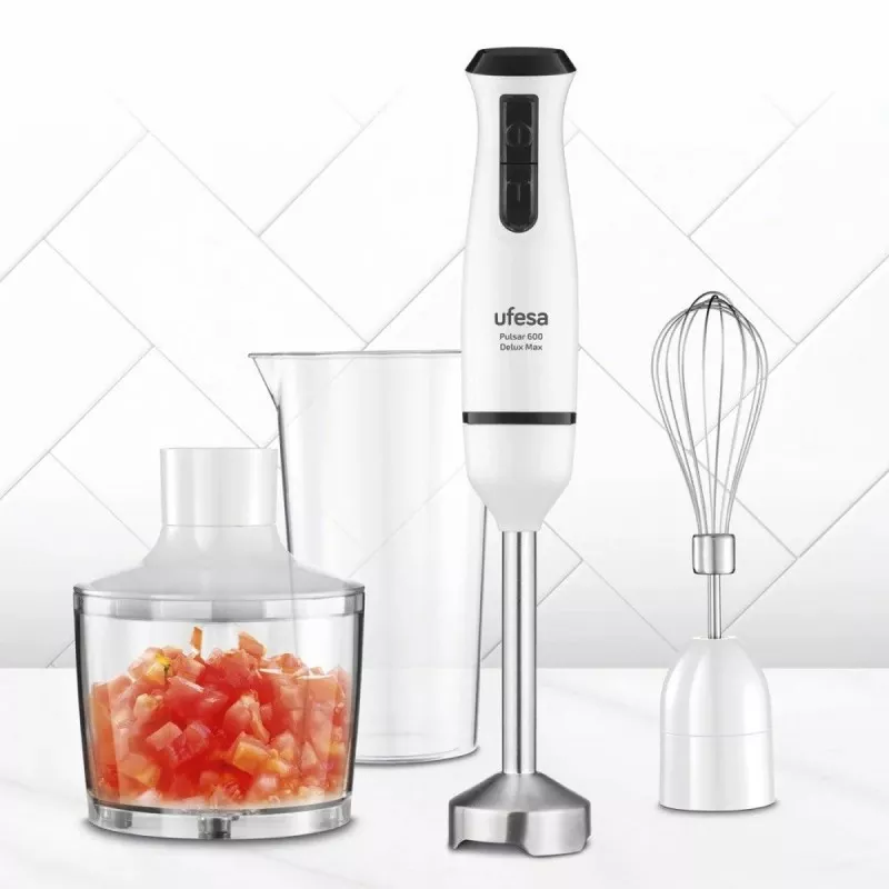 Batidora de mano Ufesa Pulsar 600 Delux Max – 600 W, vaso 0,6 L, función turbo