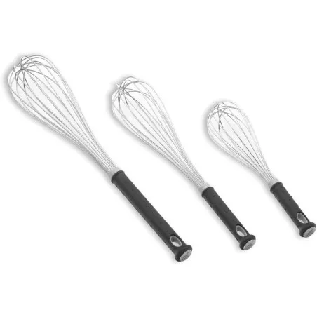 Batidor Fiberglass Lacor 61634 35 cm, mango de fibra de vidrio profesional, color negro, resistente y ligero.