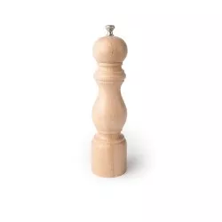 Molinillo para pimienta Lacor 63215 de madera clara con diseño clásico y acabado liso y pulido.