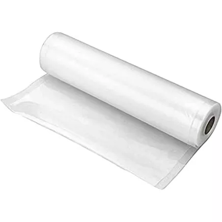 Rollo envasar al vacío 14x10m Lacor 69057 de plástico transparente, ideal para conservar alimentos frescos.