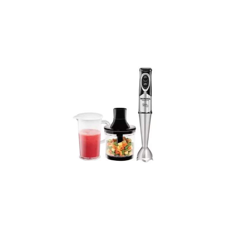 Batidora de mano Mondial M07 700W inox con picadora