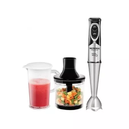 Batidora de mano Mondial M07 700W inox con picadora