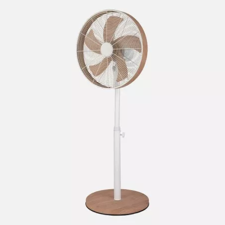 Ventilador de pie Fabrilamp Alcañiz 50W 3V blanco/haya