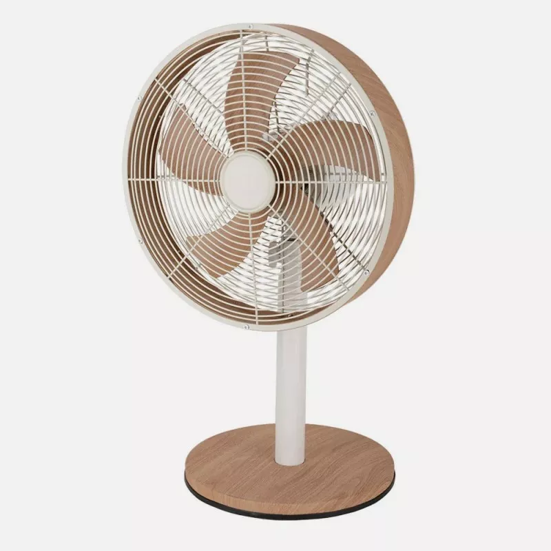 Ventilador sobremesa Fabrilamp Alcañiz 45W 3V blanco/haya