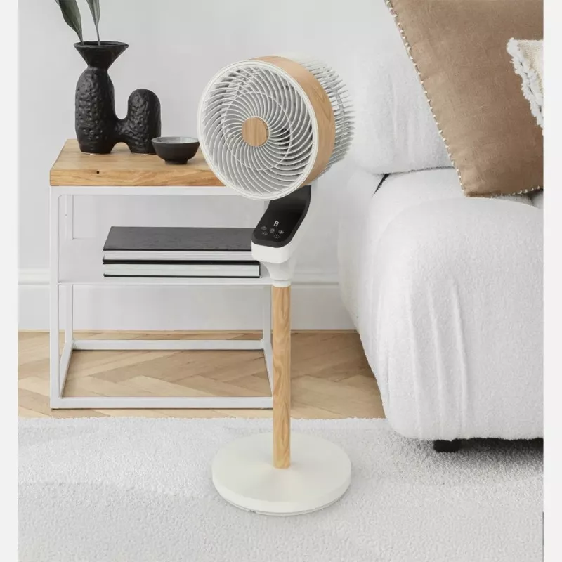 Ventilador de pie Fabrilamp Bizancio 50W 3V blanco/haya