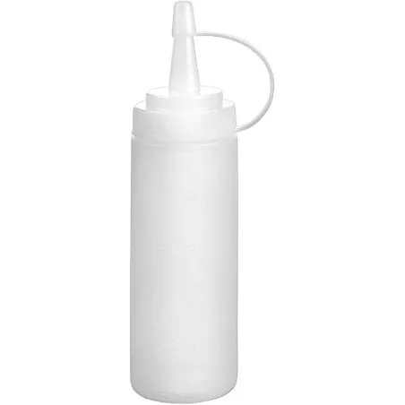 Biberón dosificador transparente 400 ml Lacor 61940 polietileno con tapa y boquilla flexibles para fácil uso