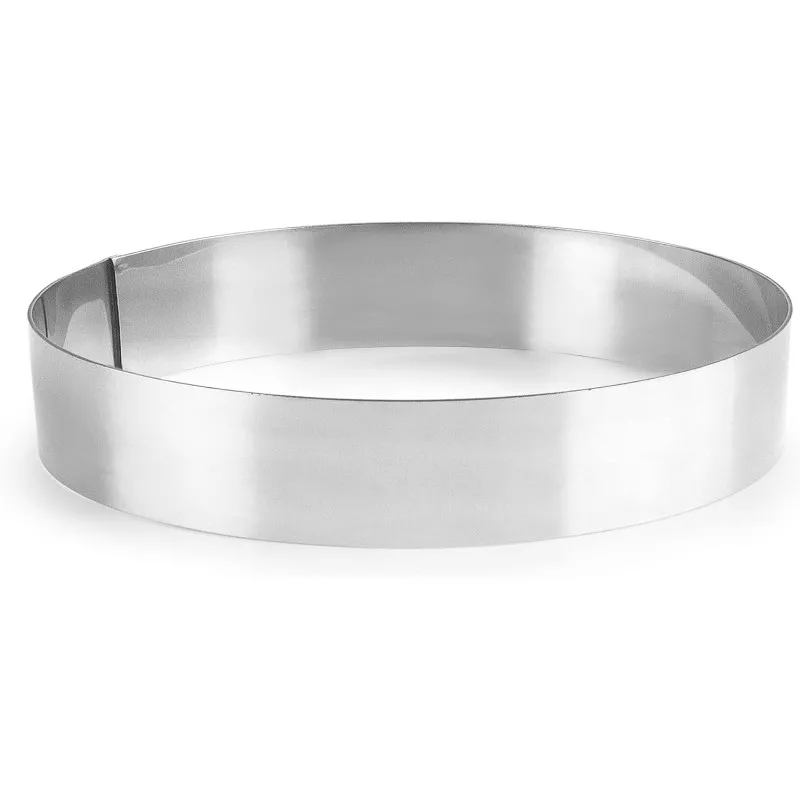 Aro redondo molde 10x4 cm Lacor 68410 acero inoxidable pulido, resistente y ideal para repostería.