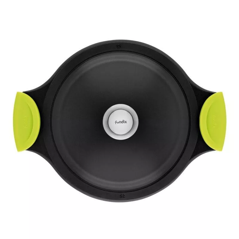 Cacerola baja Fundix 24 cm de aluminio fundido inducción con asas ergonómicas y acabado antiadherente negro