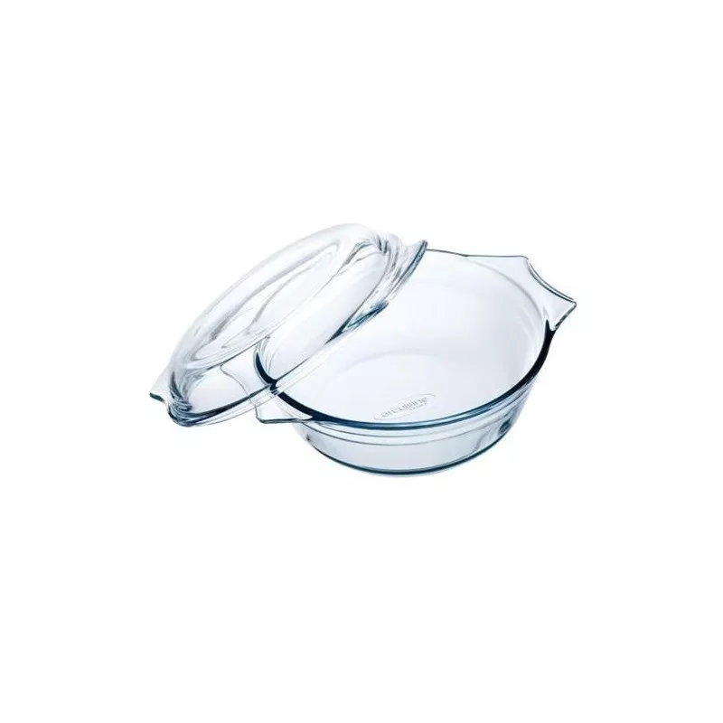 Cacerola Arcuisine 1 L de vidrio borosilicato transparente apta para horno y resistente a altas temperaturas