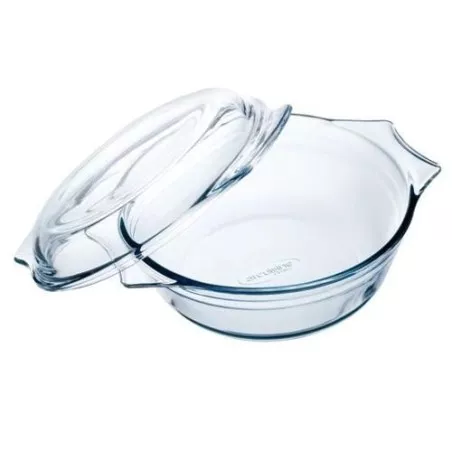 Cacerola Arcuisine 1 L de vidrio borosilicato transparente apta para horno y resistente a altas temperaturas