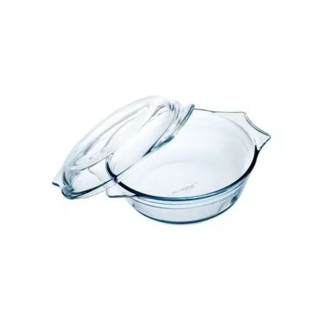 Cacerola Arcuisine 1,6 L de vidrio borosilicato con tapa, apta para horno y resistente a temperaturas altas