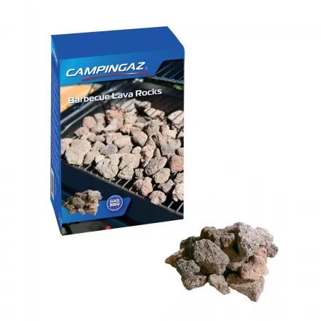 PIEDRA LAVA COLEMAN 205637 3KG en tono gris, material volcánico ideal para parrillas y barbacoas.