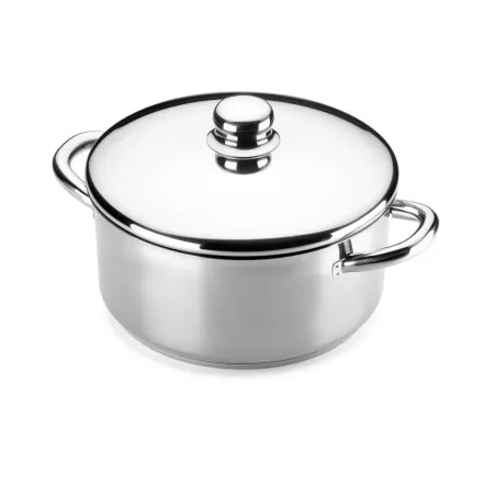 Cacerola Alza Noblesse 28 cm acero inoxidable inducción con tapa y acabado pulido brillante