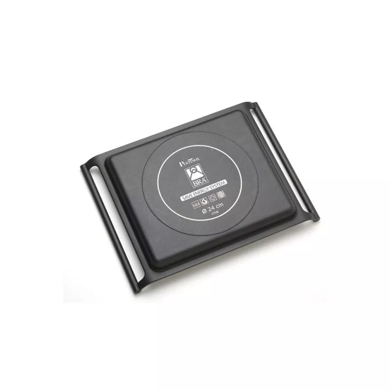PARRILLA PLANA EFFICIENT 45 BRA de hierro fundido, diseño rectangular, acabado negro, ideal para cocinar a la parrilla.