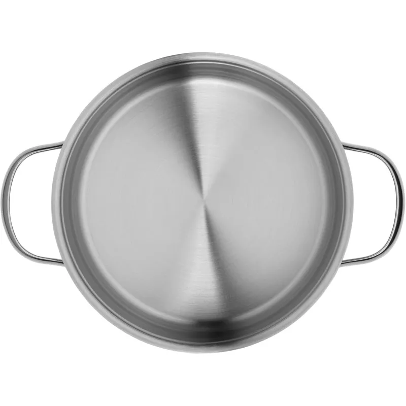 Cacerola baja WMF Provence Plus 24 cm acero inox con acabado pulido y asas en acero inoxidable.