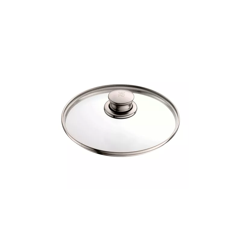 Cacerola baja WMF Diadem Plus 20 cm con tapa de vidrio, acero inoxidable, apta para inducción y fácil de limpiar