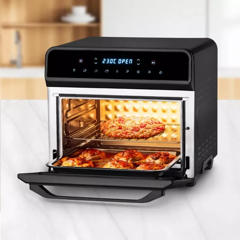 Horno freidora de aire Ufesa Magnum 23L 1800W negro con diseño moderno y panel digital táctil.