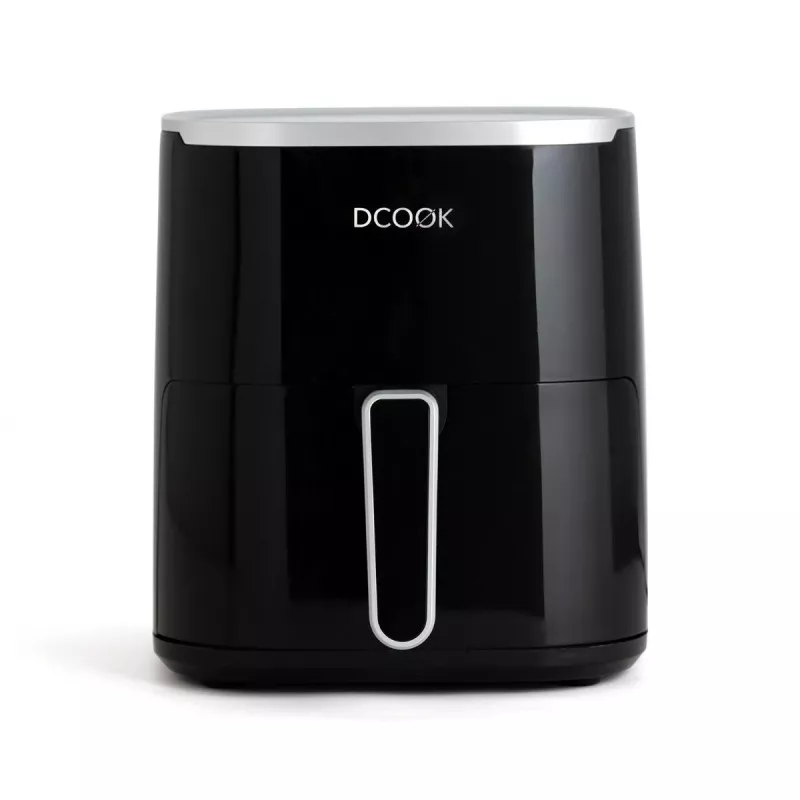 Freidora de aire DCook Gallery 4,6L 1450W de color negro, diseño moderno y acabado brillante para cocinar sin aceite.