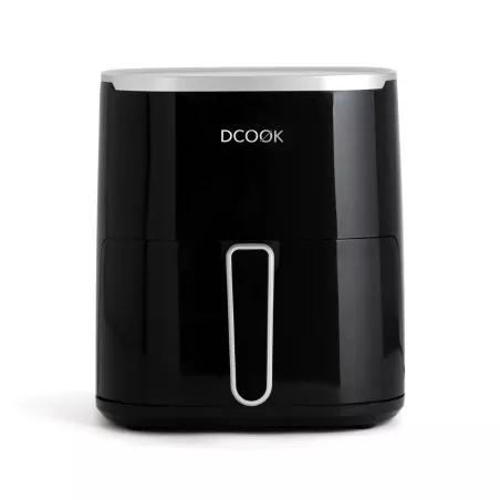 Freidora de aire DCook Gallery 4,6L 1450W de color negro, diseño moderno y acabado brillante para cocinar sin aceite.