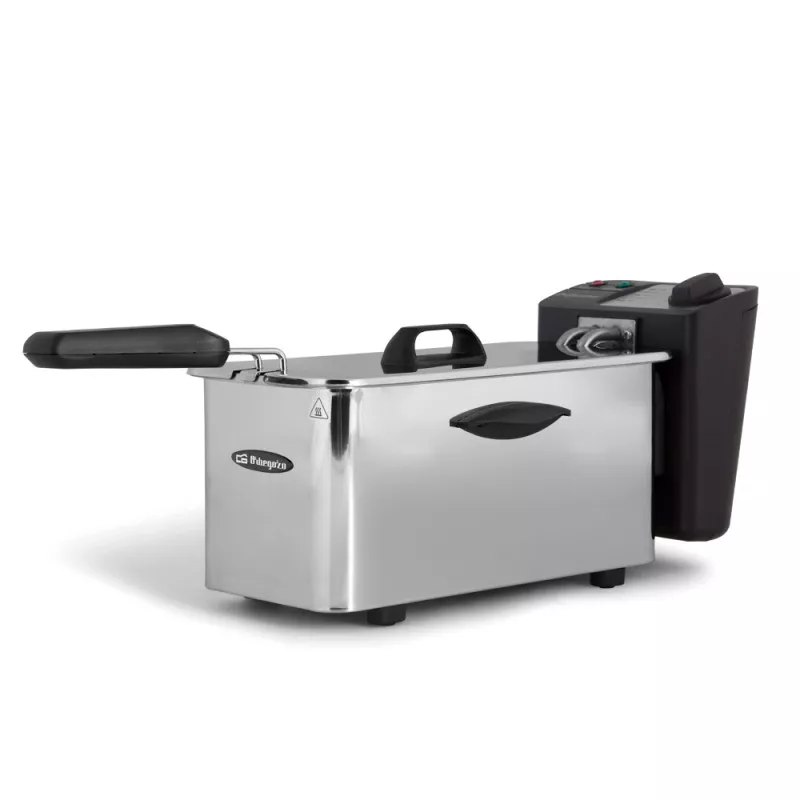 Freidora de aceite Orbegozo FDR25 2,5L 2000W inox de acero inoxidable con diseño moderno y capacidad ideal para frituras.