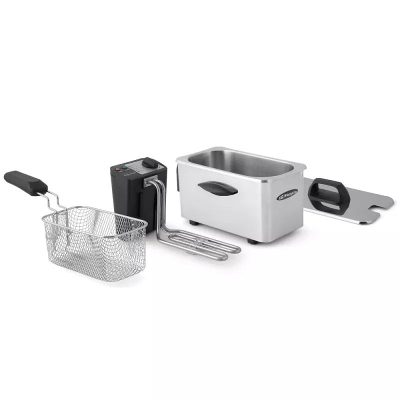 Freidora de aceite Orbegozo FDR25 2,5L 2000W inox de acero inoxidable con cesta y tapa extraíbles