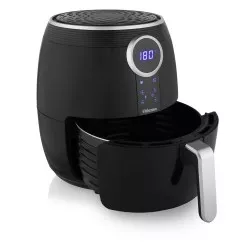 Freidora de aire Tristar FR6956 4,5L 1500W digital negra con pantalla LED y diseño compacto.