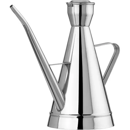 Alcuza profesional inox clásica 1L Ilsa de acero inoxidable brillante con diseño ergonómico y pico vertedor.