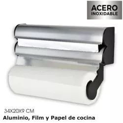 PORTARROLLO QUITTIN TRIPLE ALUMINIO