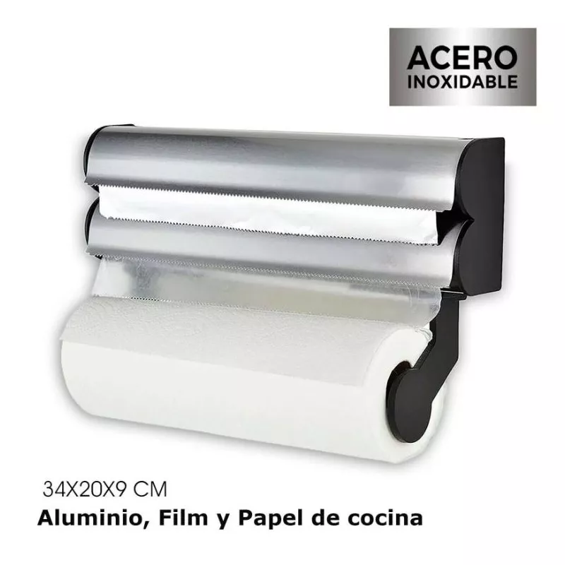 PORTARROLLO QUITTIN TRIPLE ALUMINIO
