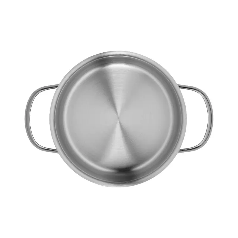 Olla baja WMF Provence Plus 16 cm de acero inoxidable con acabado pulido y asas laterales para inducción