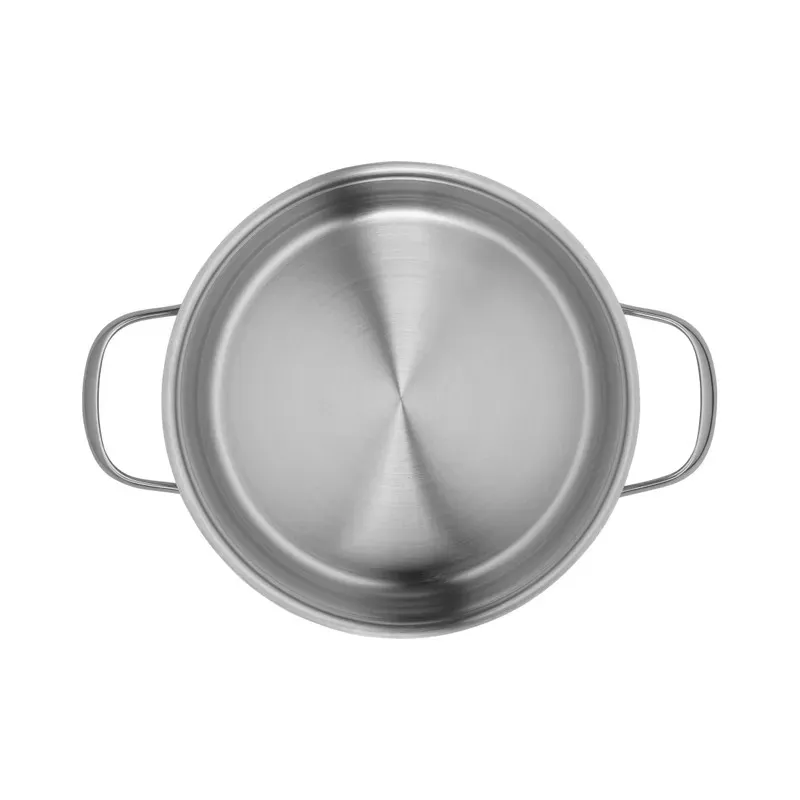 Olla baja WMF Provence Plus 20 cm de acero inoxidable pulido y diseño elegante con asas ergonómicas