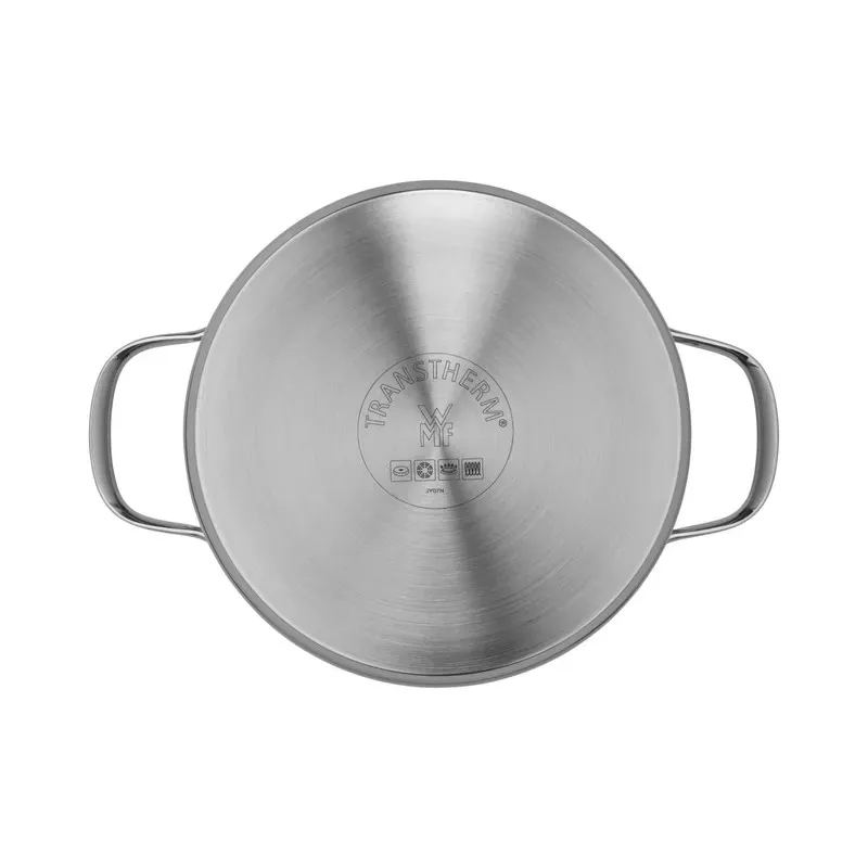 Olla baja WMF Provence Plus 20 cm acero inoxidable con acabado pulido y asas ergonómicas para inducción