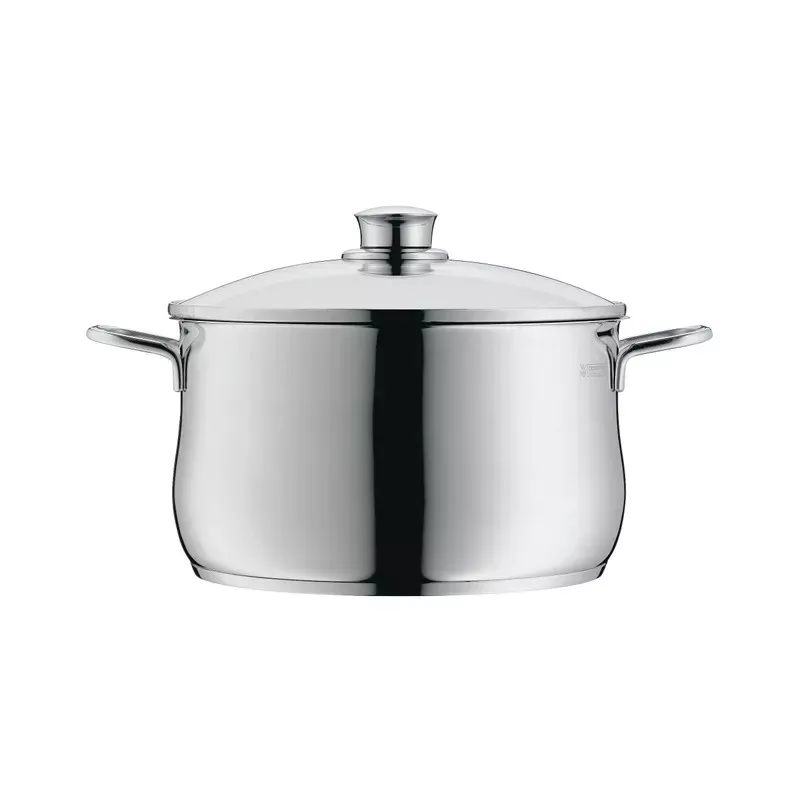 Olla baja WMF Diadem Plus 24 cm de acero inoxidable con diseño elegante y apta para inducción