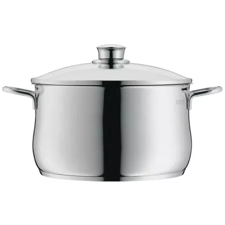 Olla baja WMF Diadem Plus 24 cm de acero inoxidable con diseño elegante y apta para inducción