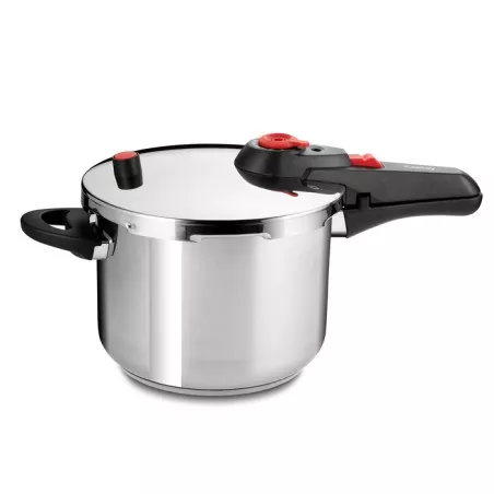 Olla a presión Castey Home EY100 6L de acero inoxidable con tapa hermética y diseño moderno