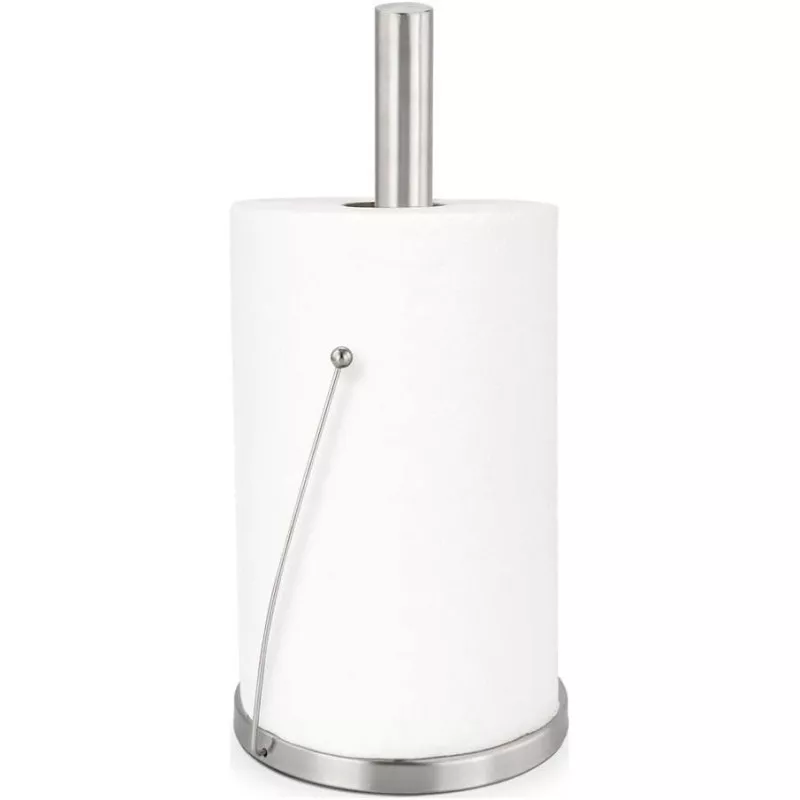 Portarrollo cocina Confortime acero Quttin para papel cocina en acabado mate con diseño moderno y soporte resistente