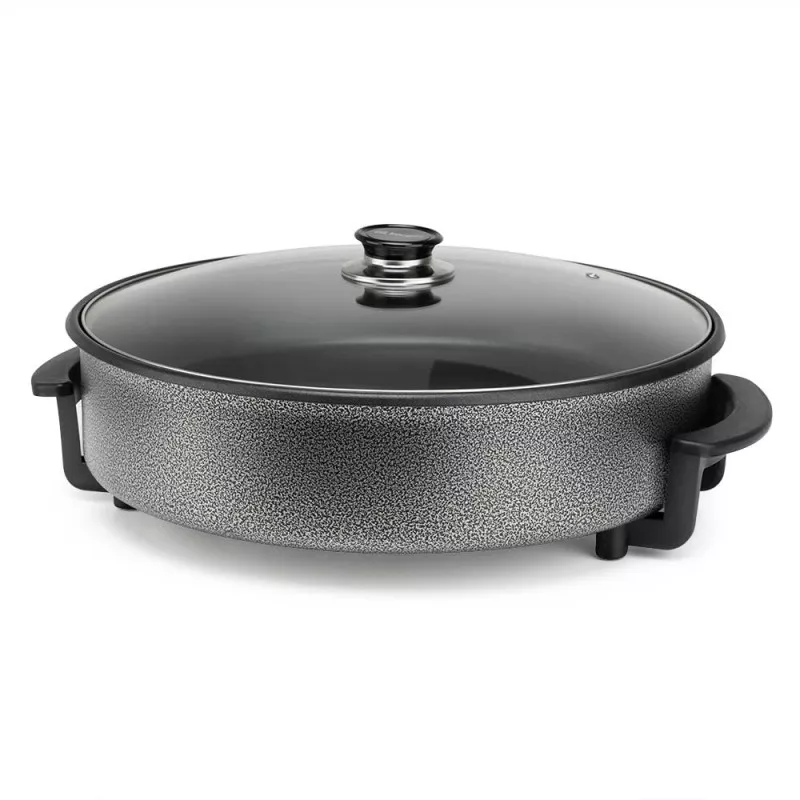 Sartén eléctrica Orbegozo PZ4270 42 cm 6,5L antiadherente de color negro con tapa de vidrio y diseño ergonómico