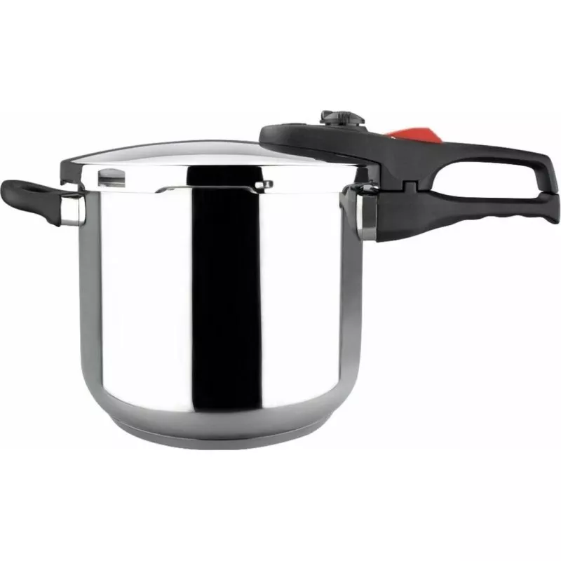 Olla a presión Magefesa Practika Plus 7,5L inducción de acero inoxidable brillante con mango ergonómico y tapa de seguridad