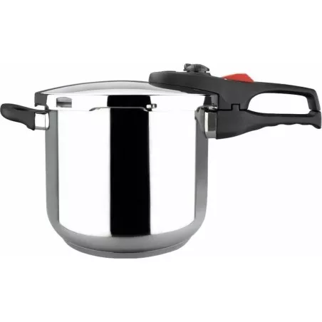 Olla a presión Magefesa Practika Plus 7,5L inducción de acero inoxidable brillante con mango ergonómico y tapa de seguridad