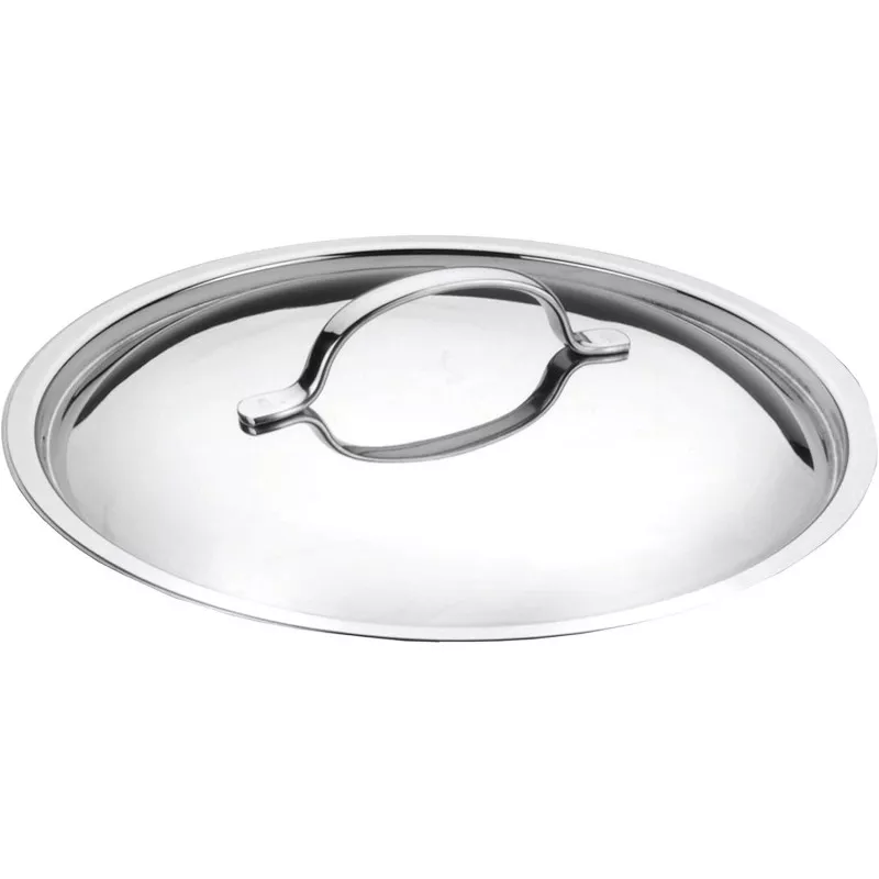Olla Lacor Basic 20 cm acero inoxidable inducción con tapa brillante y asa ergonómica para agarre seguro