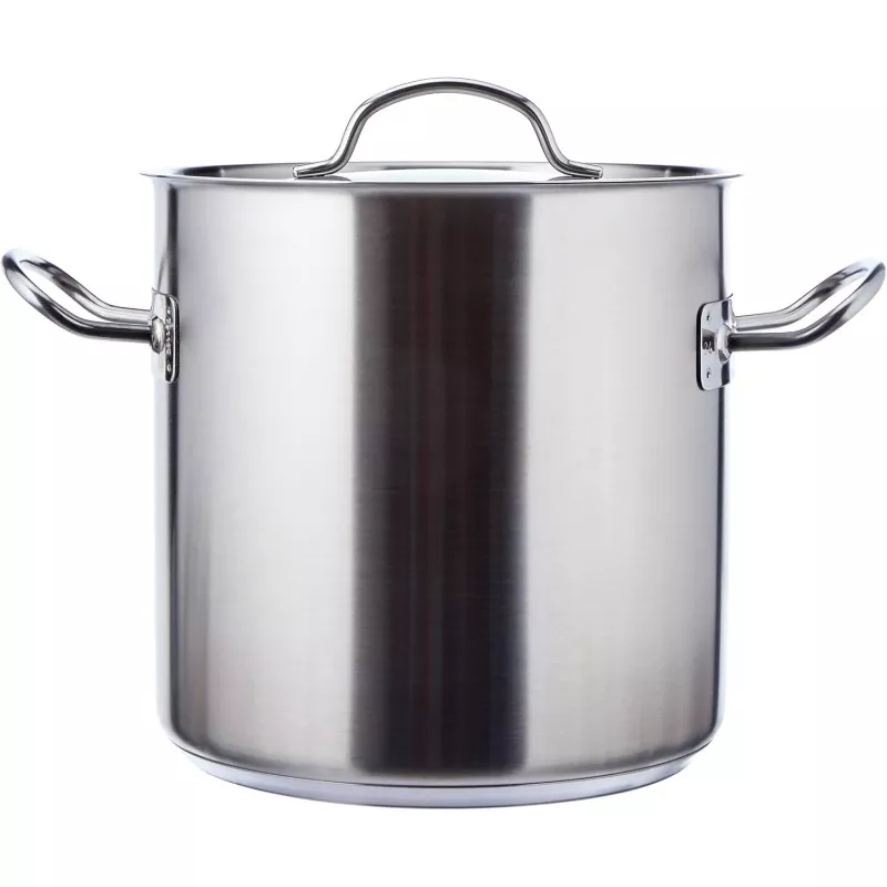 Olla Lacor Chef 24 cm 10,5L acero inoxidable inducción con acabado brillante y asas ergonómicas para fácil manejo