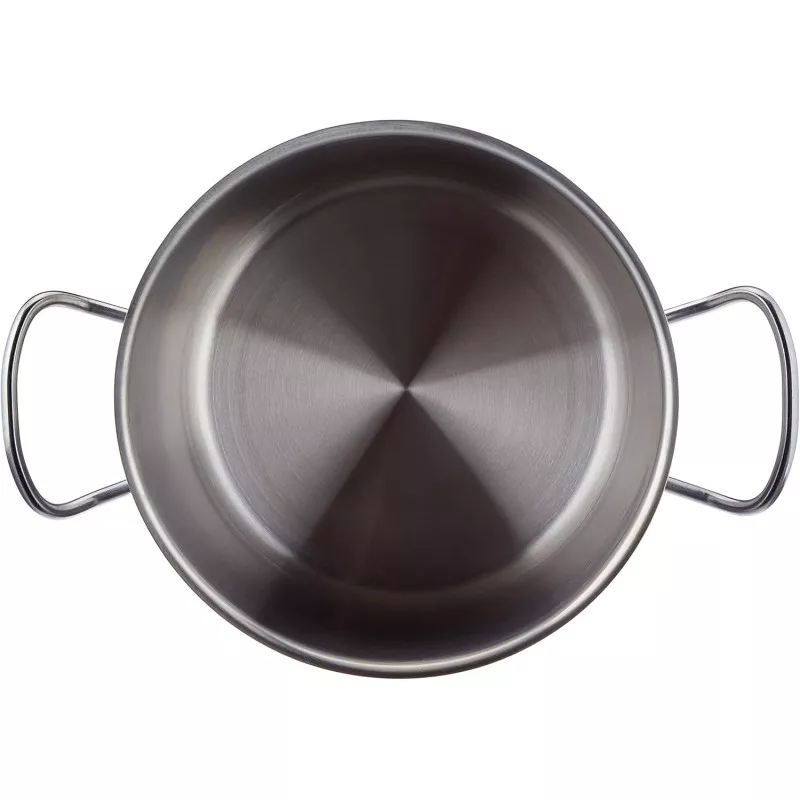 Olla Lacor Chef 24 cm 10,5L acero inoxidable inducción con acabado pulido y asas ergonómicas agarre seguro
